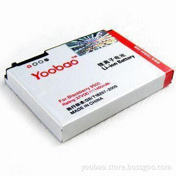 Mobile Phone Battery with 1,300mAh Capacity, Compatible with BlackBerry Torch 9800
